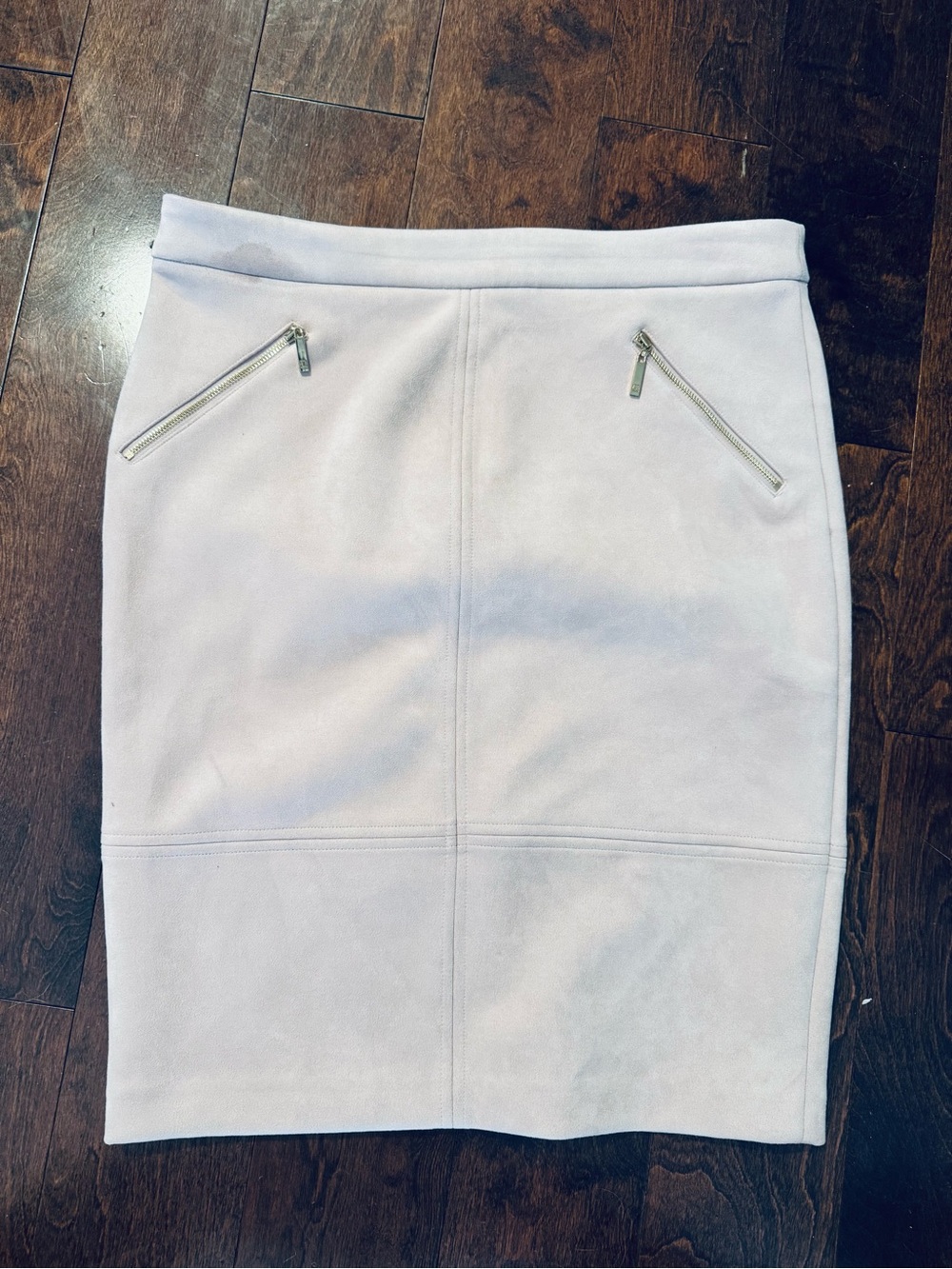 Ivanka Trump Light Lavender Pencil Skirt with Silver Zippers
